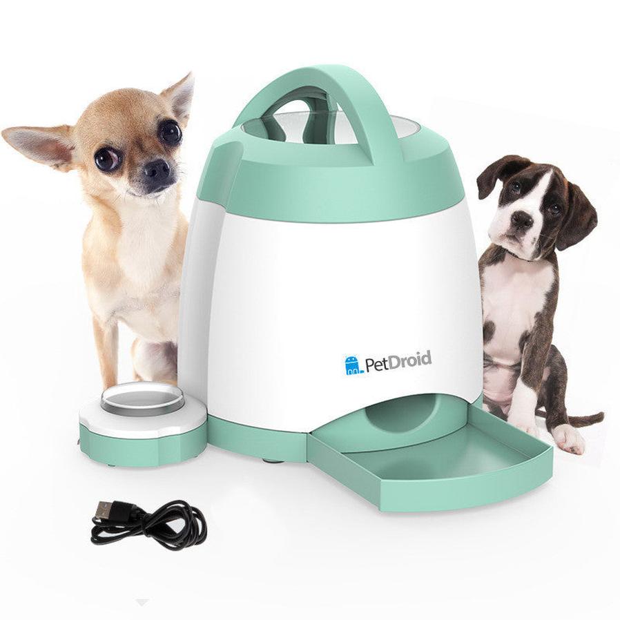 HKM-705043 Automatic Push Button Dog Feeder with Non-Toxic Material and USB Charging