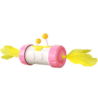 HKM-7050941 Interactive Cat Tumbler Toy with Feather Stick - Engaging Playtime for Feline Friends