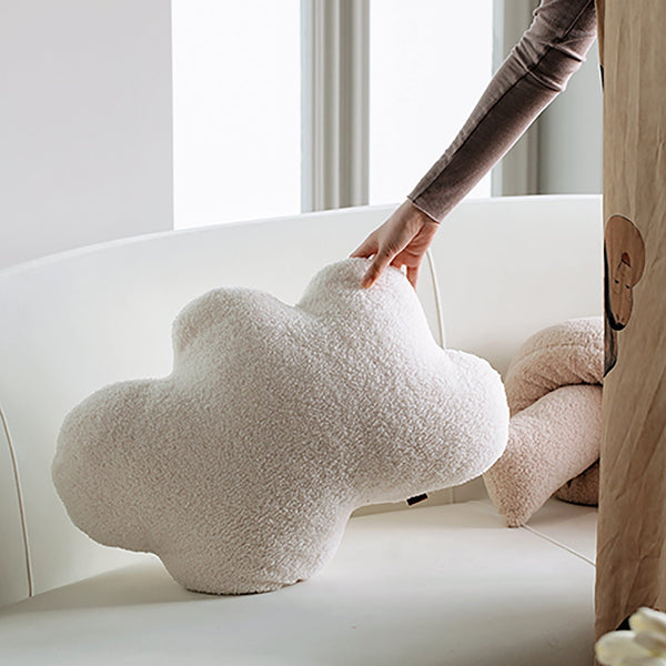 HKM-705107 Geometric Shape Loop Velvet Bedside Pillow - Soft & Comfortable Nordic Design