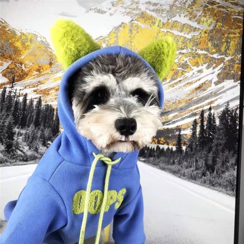 HKM-7051197 Cozy Plus Velvet Hooded Sweater for Small to Medium Dogs and Cats