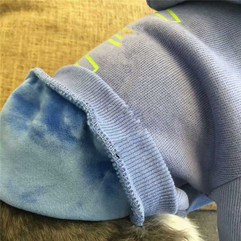 HKM-7051197 Cozy Plus Velvet Hooded Sweater for Small to Medium Dogs and Cats