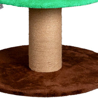 HKM-7051581 Large 59in Christmas Tree Cat Tower with 2 Cat Condos, Scratching Post, and Teaser Toy for Indoor Cats