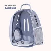 HKM-7052349 Transparent Panoramic Four Seasons Universal Pet Backpack with Side Opening - Breathable Design in Various Colors