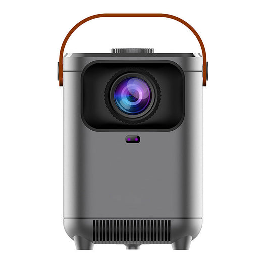 HKM-705235 Portable All-in-One HD Projector with 720p Resolution and 120 Lumens Brightness in Gray