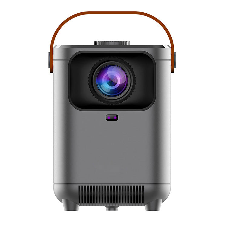 HKM-705235 Portable All-in-One HD Projector with 720p Resolution and 120 Lumens Brightness in Gray