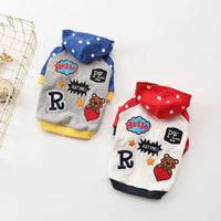 HKM-7052477 Cozy Cotton Hooded Sweatshirt for Dogs - Autumn and Winter Essentials