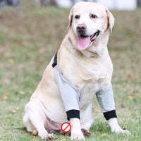 HKM-7052733 Breathable Cotton Knee Pads for Dog Front Leg Injury Protection – Casual Design in Gray