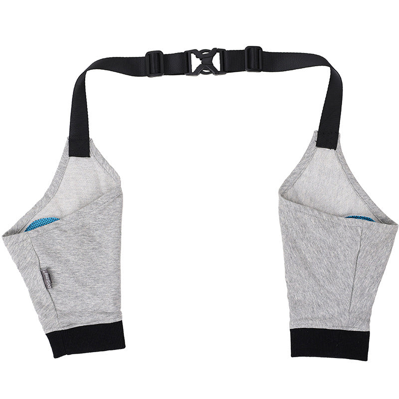 HKM-7052733 Breathable Cotton Knee Pads for Dog Front Leg Injury Protection – Casual Design in Gray