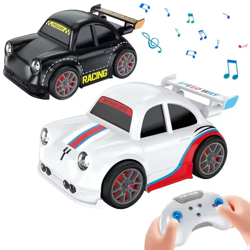 HKM-705299 Smart Drift Race Car with Obstacle Avoidance, Multi-Function Remote Control, Music & Lights - 12cm x 8cm x 5.2cm