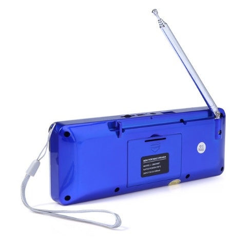 HKM-705363 Portable Bluetooth Speaker with AM/FM Radio, Rechargeable Lithium-ion Battery, USB & TF Card Support, LCD Display
