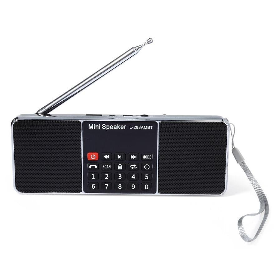 HKM-705363 Portable Bluetooth Speaker with AM/FM Radio, Rechargeable Lithium-ion Battery, USB & TF Card Support, LCD Display