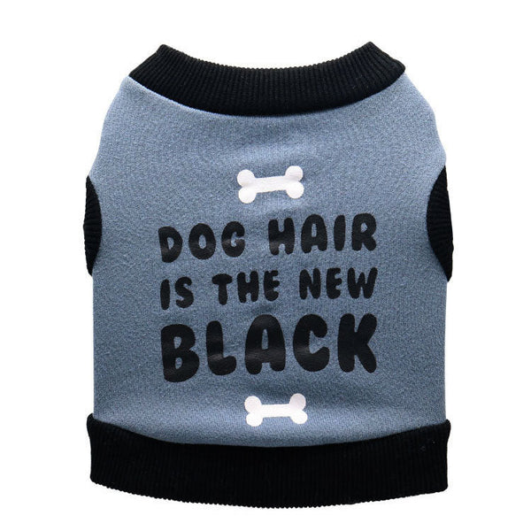 HKM-7054269 Gray Fleece Dog Vest with Black Borders for Small Dogs in Various Sizes