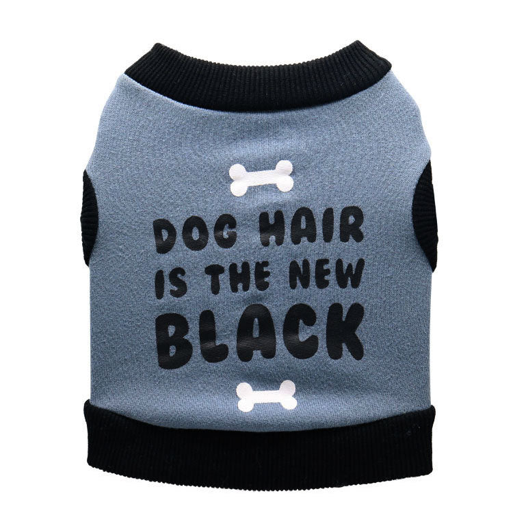 HKM-7054269 Gray Fleece Dog Vest with Black Borders for Small Dogs in Various Sizes