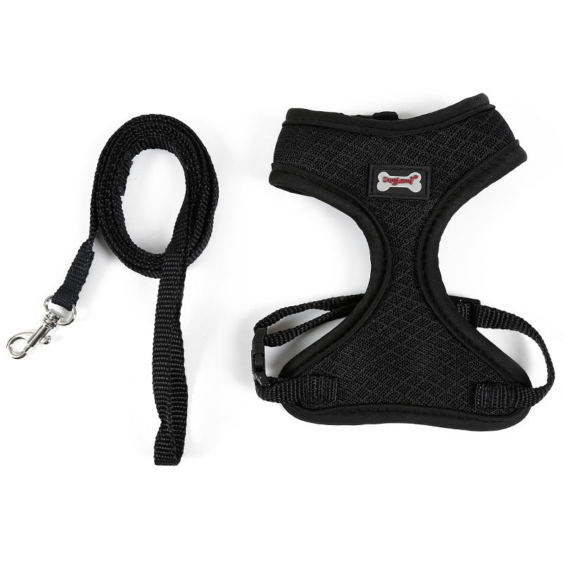 HKM-7055165 Comfortable Anti-Skid Cat Harness with Mesh Design and Leash