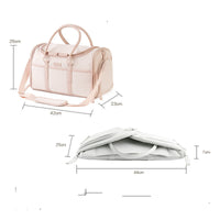 HKM-7058109 Breathable and Foldable Portable Pet Bag for Cats – Light Pink & Gray White, Oxford Cloth, 10 lbs Capacity