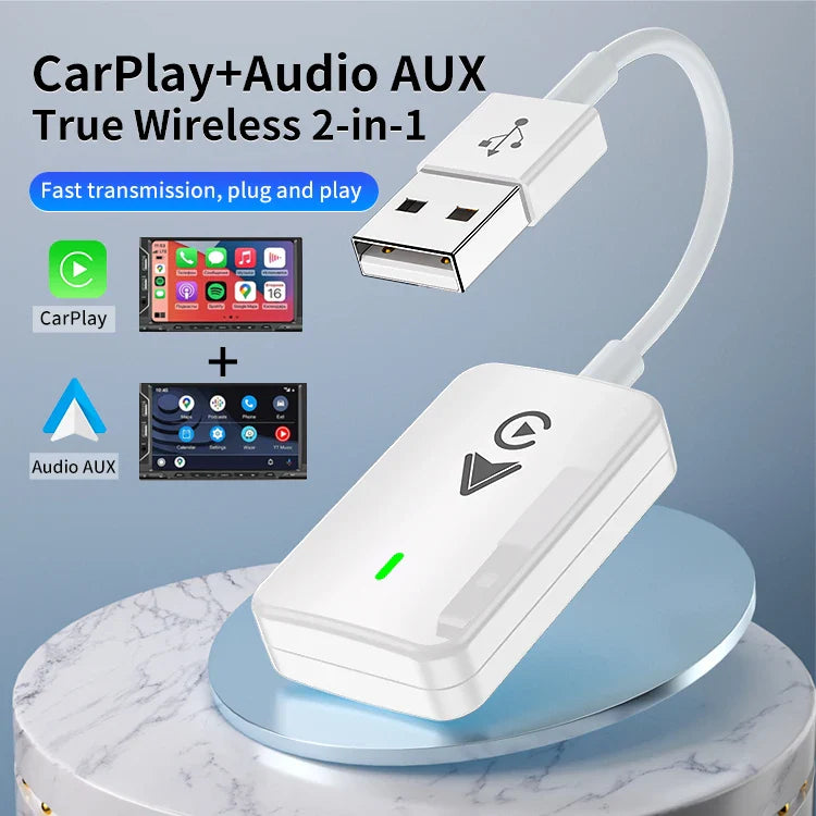 HKM-705939 Wireless Carplay Adapter for Apple Carplay and Android Auto - Converts Wired to Wireless Connection