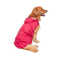 HKM-7060029 Reflective Waterproof Hooded Raincoat Poncho for Big Dogs - Two-Legged Design