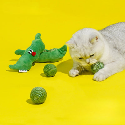HKM-7060285 Interactive Cat Hide and Seek Toy Set with Sisal Teething Balls for Kittens