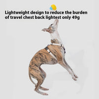 HKM-7060925 I-shaped Anti-Breaking Loose Nylon Pet Harness for Dogs in Milk Purple and Olive Gray