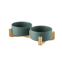 HKM-7061821 Cervical Spine Protective Pet Bowl with Iron and Wooden Frames - Available in Various Sizes and Colors