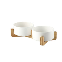 HKM-7061821 Cervical Spine Protective Pet Bowl with Iron and Wooden Frames - Available in Various Sizes and Colors