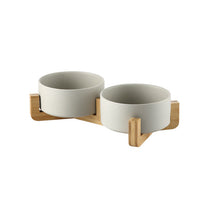 HKM-7061821 Cervical Spine Protective Pet Bowl with Iron and Wooden Frames - Available in Various Sizes and Colors