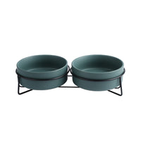 HKM-7061821 Cervical Spine Protective Pet Bowl with Iron and Wooden Frames - Available in Various Sizes and Colors