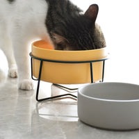 HKM-7061821 Cervical Spine Protective Pet Bowl with Iron and Wooden Frames - Available in Various Sizes and Colors