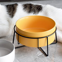 HKM-7061821 Cervical Spine Protective Pet Bowl with Iron and Wooden Frames - Available in Various Sizes and Colors