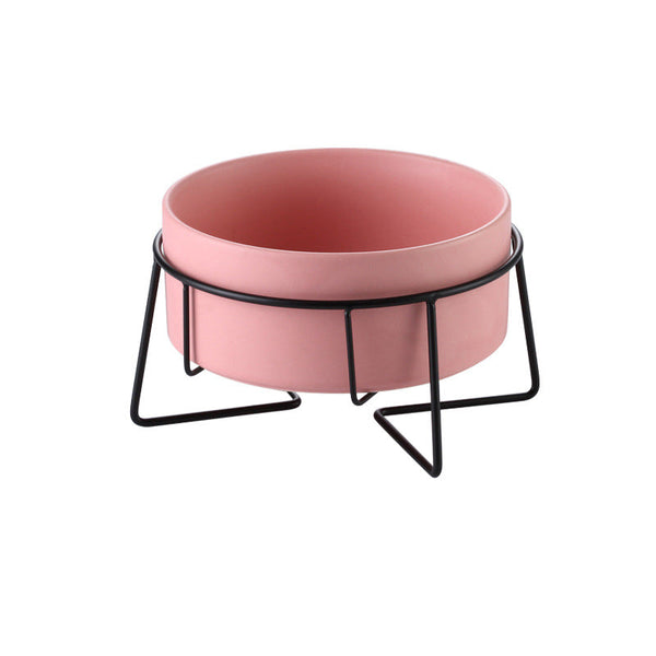 HKM-7061821 Cervical Spine Protective Pet Bowl with Iron and Wooden Frames - Available in Various Sizes and Colors