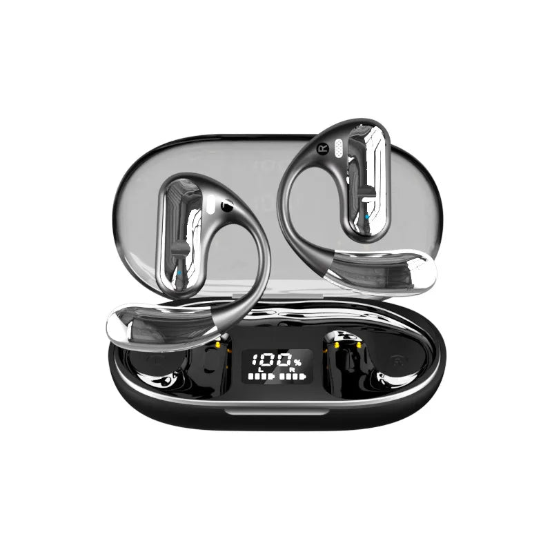 HKM-706195 Wireless Bluetooth Headset with LED Display and Intelligent Non-Ear Hanging Design for Running