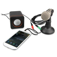 HKM-706259 3.5mm Mobile Phone to Headphone and Microphone Converter Adapter