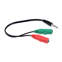 HKM-706259 3.5mm Mobile Phone to Headphone and Microphone Converter Adapter