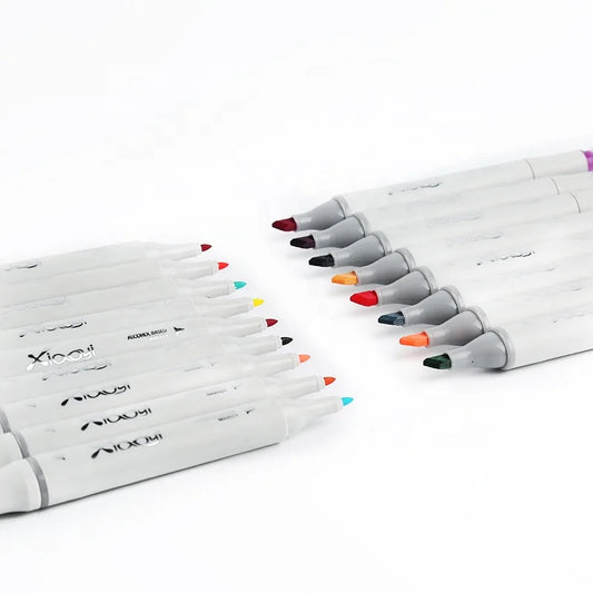 HKM-706323 168-Colour Dual-Head Alcohol-Based Art Markers for Creative Drawing and Illustration