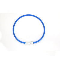 HKM-7063613 Luminous USB Charging Silicone Dog Collar with Multiple Color Modes