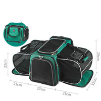 HKM-7063869 Portable Space Capsule Backpack for Dogs – Large Capacity, One & Two-Way Expansion, Available in Malachite Green and Starry Gray
