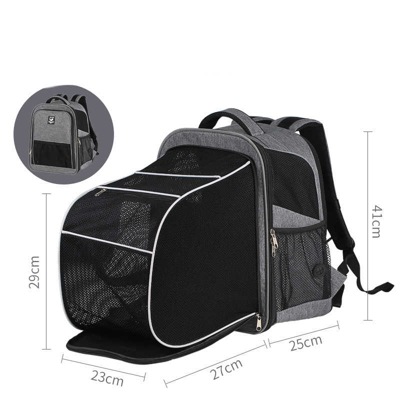 HKM-7063869 Portable Space Capsule Backpack for Dogs – Large Capacity, One & Two-Way Expansion, Available in Malachite Green and Starry Gray