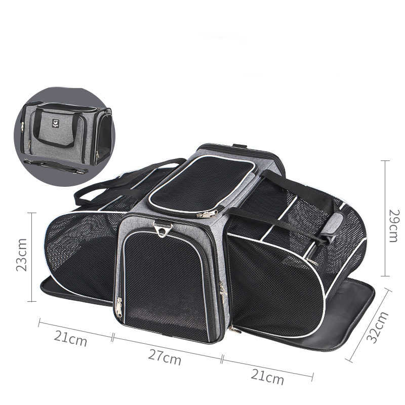 HKM-7063869 Portable Space Capsule Backpack for Dogs – Large Capacity, One & Two-Way Expansion, Available in Malachite Green and Starry Gray