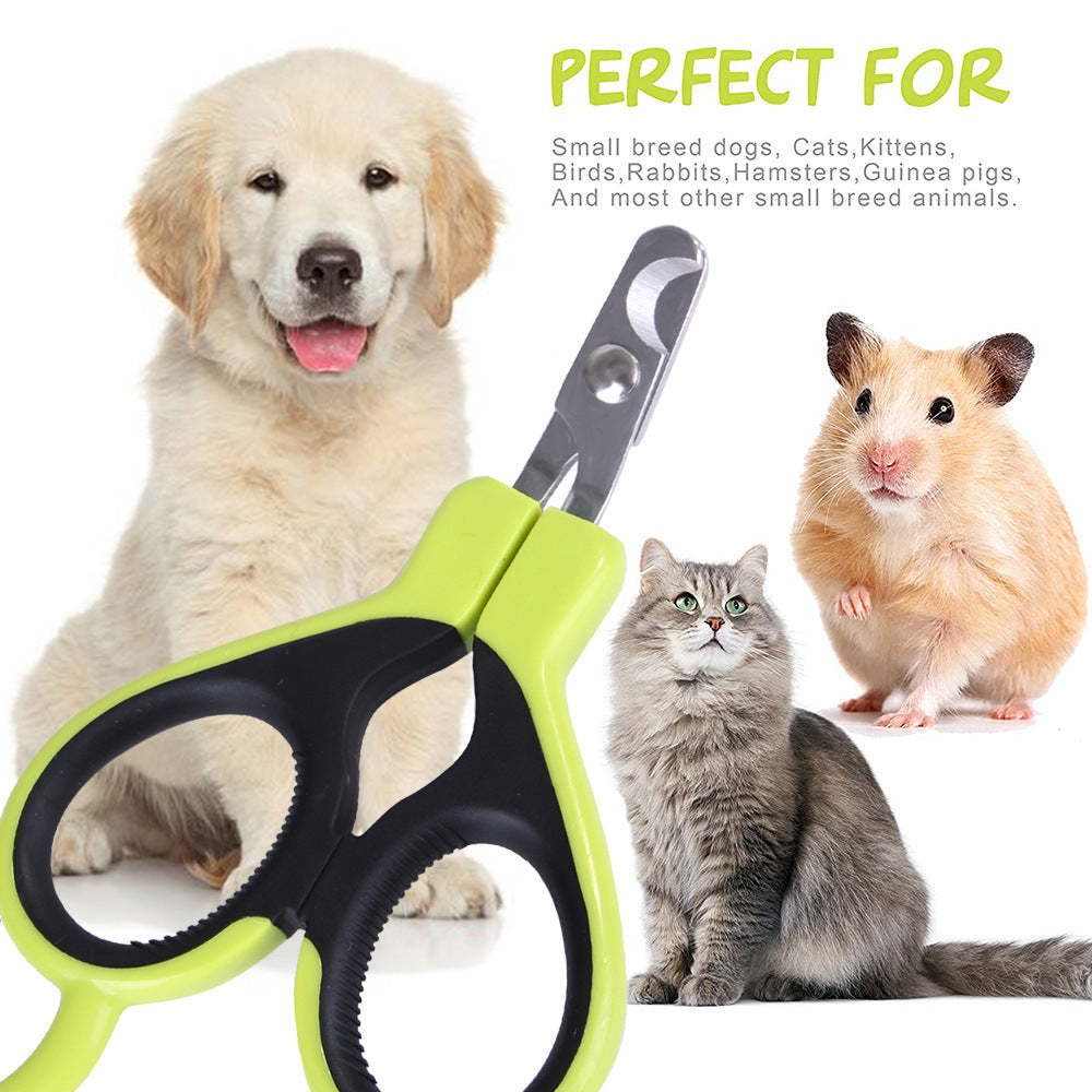 HKM-7065405 Pet Nail Clipper for Dogs and Cats - Stainless Steel Scissors with Blood Line Guide, 11.5cm Size