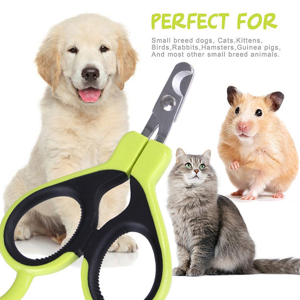 HKM-7065405 Pet Nail Clipper for Dogs and Cats - Stainless Steel Scissors with Blood Line Guide, 11.5cm Size