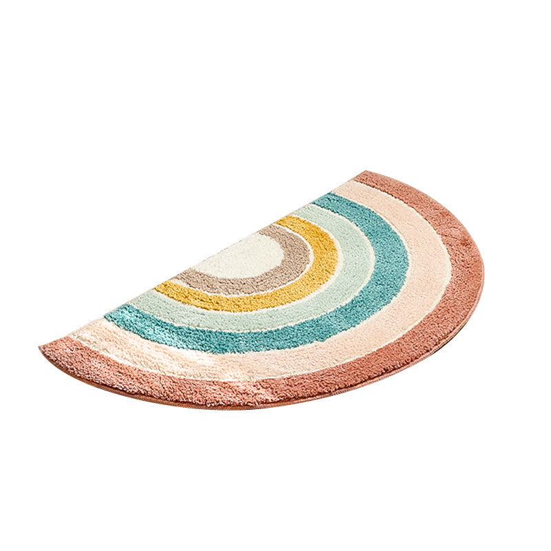 HKM-706579 Cartoon Non-Slip Toilet Entrance Floor Mat - Soft and Absorbent Flocking Design, 50x90cm