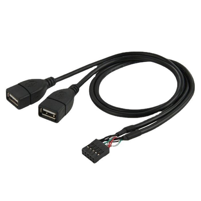 HKM-706579 USB Dual AM-head Data Cable 28AWG, 45CM Length, Supports Plug and Play for Digital Devices