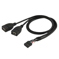 HKM-706579 USB Dual AM-head Data Cable 28AWG, 45CM Length, Supports Plug and Play for Digital Devices