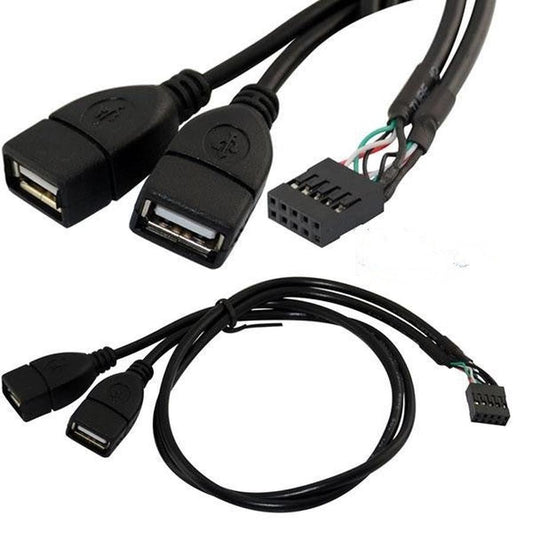 HKM-706579 USB Dual AM-head Data Cable 28AWG, 45CM Length, Supports Plug and Play for Digital Devices