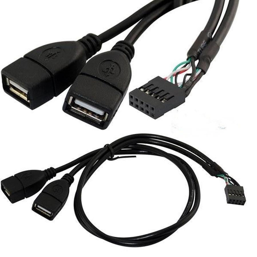HKM-706579 USB Dual AM-head Data Cable 28AWG, 45CM Length, Supports Plug and Play for Digital Devices