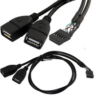 HKM-706579 USB Dual AM-head Data Cable 28AWG, 45CM Length, Supports Plug and Play for Digital Devices