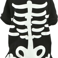 HKM-7067069 Glow in the Dark Skeleton Dog Costume for Small Dogs - Breathable Stretchy Jumpsuit for Halloween and Cosplay
