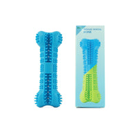 HKM-7068221 Sky Blue Silicone Bone Toothbrush Toy for Pet Dogs