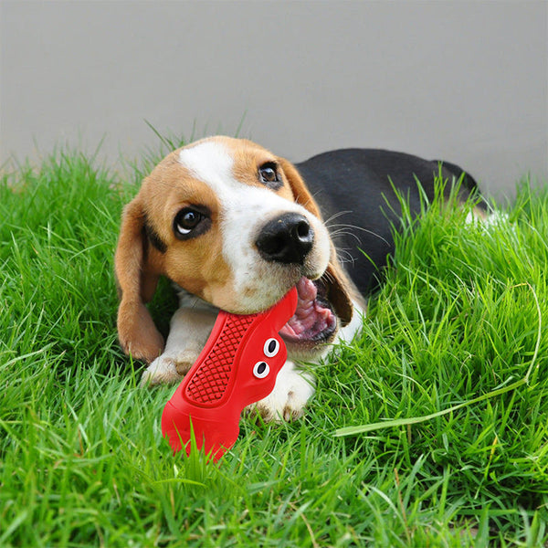 HKM-7068861 Durable Natural Rubber Teething Toy for Dogs - Molar Sound Ball for Chewing and Dental Care