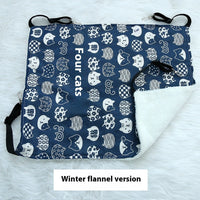 HKM-7069245 Fleece-Lined Cat Hammock in Various Winter Patterns - Comfortable Pet Bed for Cats
